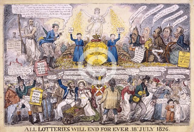 Lotteries, 1826. Artist: Isaac Robert Cruikshank