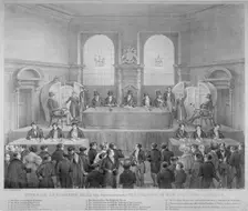 Lottery draw, Coopers Hall, City of London, 1825. Artist: Day & Haghe