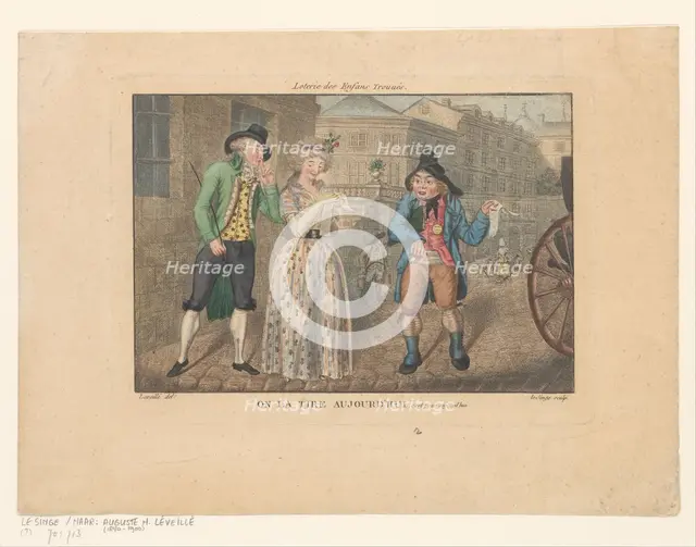 Lottery for Foundlings, 1800-1899.  Creator: le Singe.
