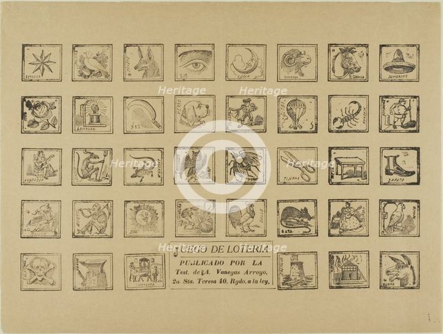Lottery Game, 1880–1913. Creator: José Guadalupe Posada.