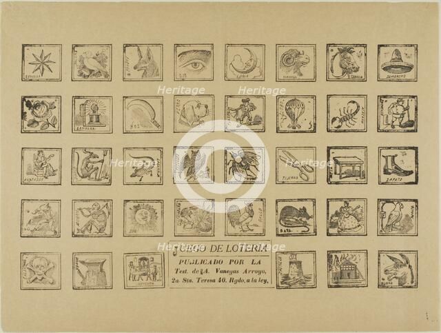Lottery Game, 1880–1913. Creator: José Guadalupe Posada.