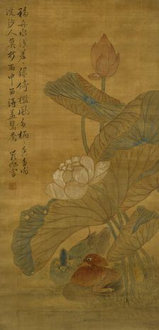 Lotus and ducks, Qing Dynasty (1645 - 1911). Creator: Watanabe Shiko
