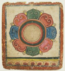 Lotus from a Set of Initiation Cards (Tsakali), 14th/15th century. Creator: Unknown