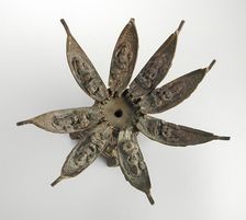 Lotus Mandala with Eight Mother Goddesses (image 1 of 2), 13th-14th century. Creator: Unknown