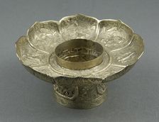 Lotus-Shaped Altar Bowl Stand, 18th century. Creator: Unknown