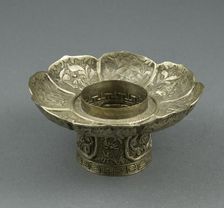 Lotus-Shaped Altar Bowl Stand, 18th century. Creator: Unknown