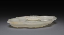 Lotus-shaped Dish and Cup (dish), 1736-1795. Creator: Unknown
