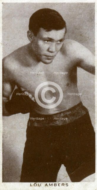 Lou Ambers, American boxer, 1938. Artist: Unknown