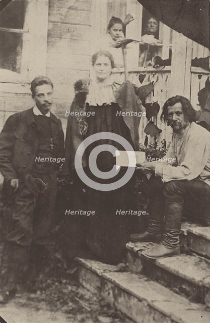 Lou Andreas-Salomé and Rainer Maria Rilke visiting Spiridon Drozhzhin, 1900.
