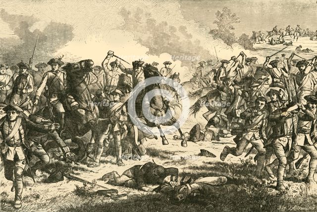 'Loudon's Cavalry Charge at Kunersdorf', (1759), 1890. Creator: Unknown.