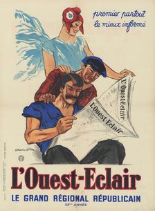 L'Ouest-éclair, le grand régional républicain, 1931. Creator: Dransy, Jules Isnard (1883-1945)