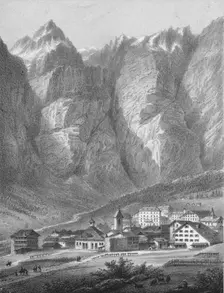 Louesch (Valais) 19th century. Creator: A Cuvillier
