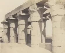 Louksor (Thèbes). Construction Centrale - Grande Colonnade, 1851-52, printed 1853-54. Creator: Félix Teynard
