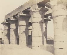 Louksor (Thèbes). Construction Centrale - Grande Colonnade, 1851-52, printed 1853-54. Creator: Félix Teynard