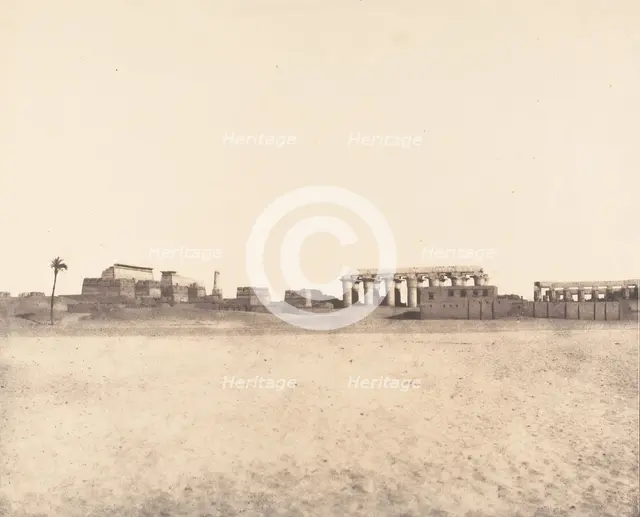 Louksor (Thèbes), Vue Générale des Ruines, 1851-52. Creator: Félix Teynard.