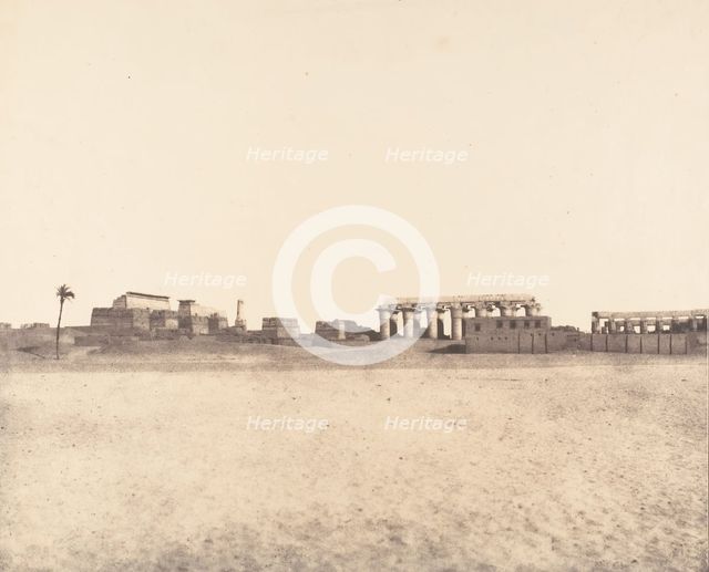 Louksor (Thèbes), Vue Générale des Ruines, 1851-52. Creator: Félix Teynard.