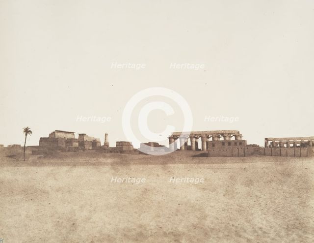 Louksor (Thèbes), Vue Générale des Ruines, 1851-52. Creator: Félix Teynard.