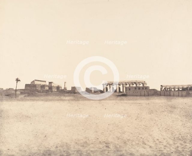 Louksor (Thèbes), Vue Générale des Ruines, 1851-52. Creator: Félix Teynard.