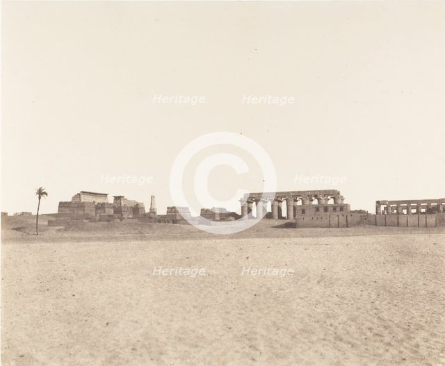 Louksor (Thèbes), Vue Générale des Ruines, 1851-52, printed 1853-54. Creator: Félix Teynard.
