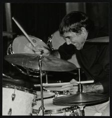 Louie Bellson conducting a drum clinic, London, November 1978. Creator: Denis Williams