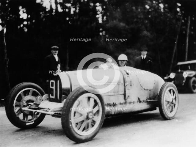 Louis Chiron in a Bugatti, 1927. Artist: Unknown