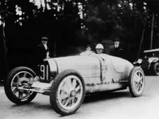 Louis Chiron in a Bugatti, 1927
