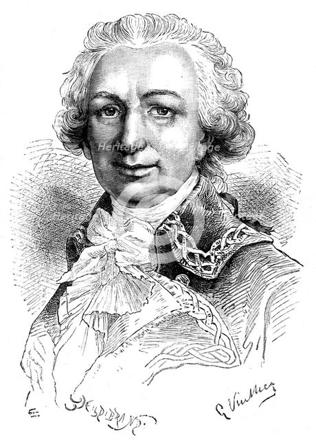 Louis Antoine de Bougainville, French navigator and military commander, 1898. Artist: Gustave Demoulin