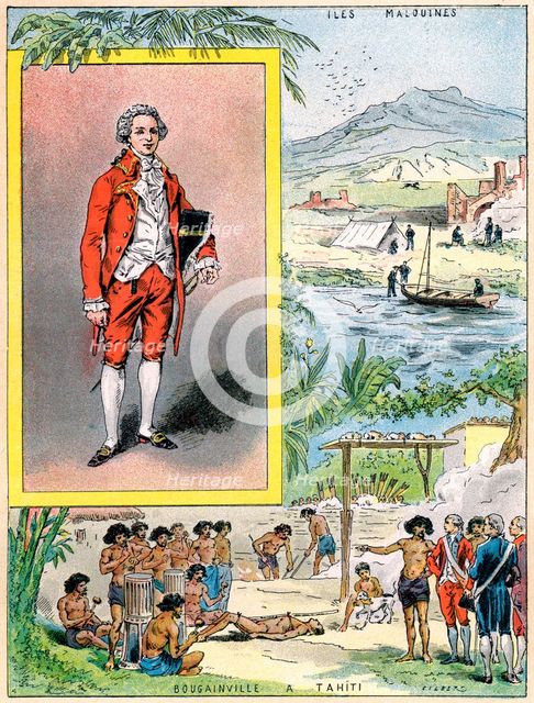 Louis Antoine de Bougainville, French navigator and military commander, 1898. Artist: Gilbert
