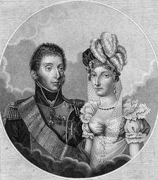 Louis-Antoine, Duke of Angouleme and Princess Marie-Therese Charlotte, 1799. Creator: Unknown