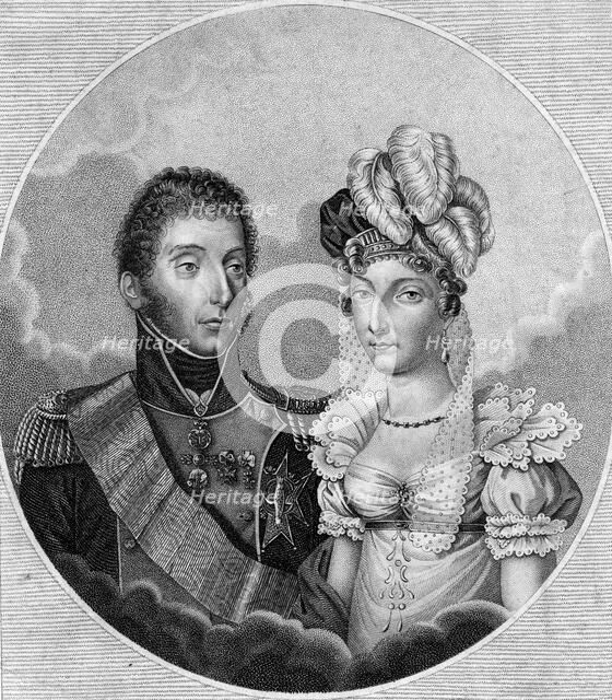 Louis-Antoine, Duke of Angouleme and Princess Marie-Therese Charlotte, 1799. Creator: Unknown.