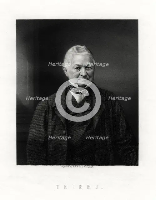Louis Adolphe Thiers, French statesman and historian, 19th century.Artist: W Holl