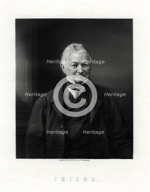 Louis Adolphe Thiers, French statesman and historian, 19th century.Artist: W Holl