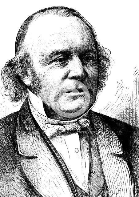 Louis Agassiz (1807-1873), Swiss-born American naturalist and glaciologist, 1874. Artist: Unknown