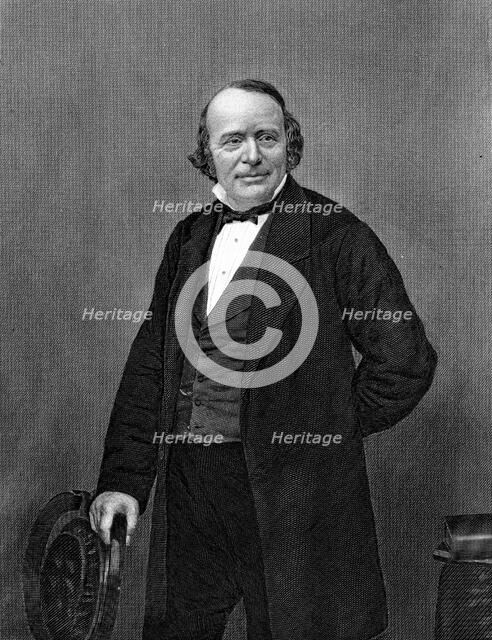 Louis Agassiz (1807-1873), Swiss-born American naturalist and glaciologist, c1860. Artist: Unknown