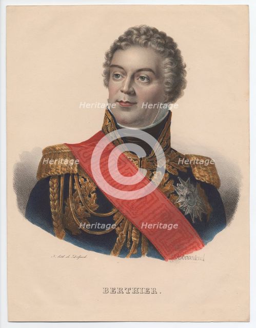 Louis-Alexandre Berthier (1753-1815), Prince de Wagram, Prince of Neuchâtel, 1835. Artist: Monanteuil, Jean-Jacques-François (1785-1860)