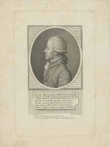 Louis-Alexandre de La Rochefoucauld, Duc d'Enville (1743-1792), 1790s. Creator: Vérité, Jean-Baptiste (1756-1837)