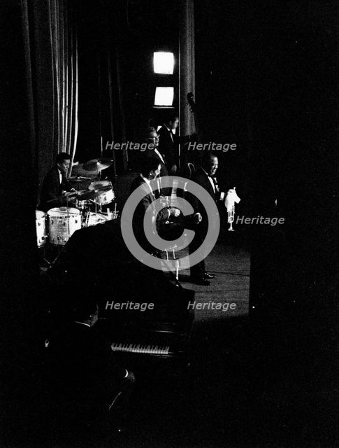 Louis Armstrong and All Stars on stage,  Finsbury Park Astoria, 1962. Creator: Brian Foskett.
