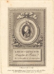 Louis-Auguste, Dauphin of France. Creator: Jean-Baptiste-Raphael-Urbain Massard