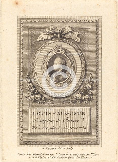 Louis-Auguste, Dauphin of France. Creator: Jean-Baptiste-Raphael-Urbain Massard.