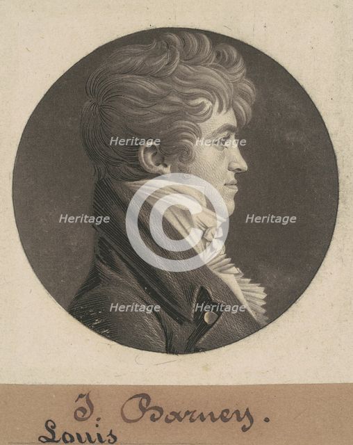 Louis Barney, 1804. Creator: Charles Balthazar Julien Févret de Saint-Mémin.
