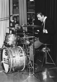Louis Belson, London Drum Clinic, 1967. Creator: Brian Foskett