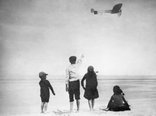 Louis Blériot leaving Calais to cross the English Channel in 1909