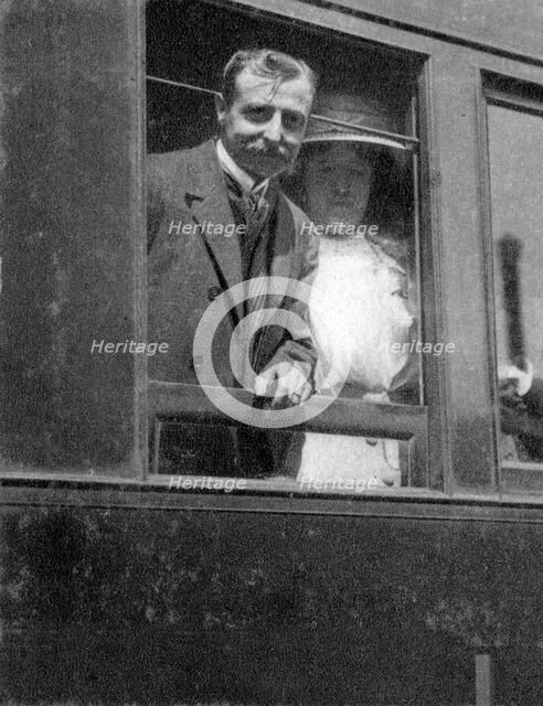 Louis Bleriot, pioneering French aviator, 1909. Artist: Unknown