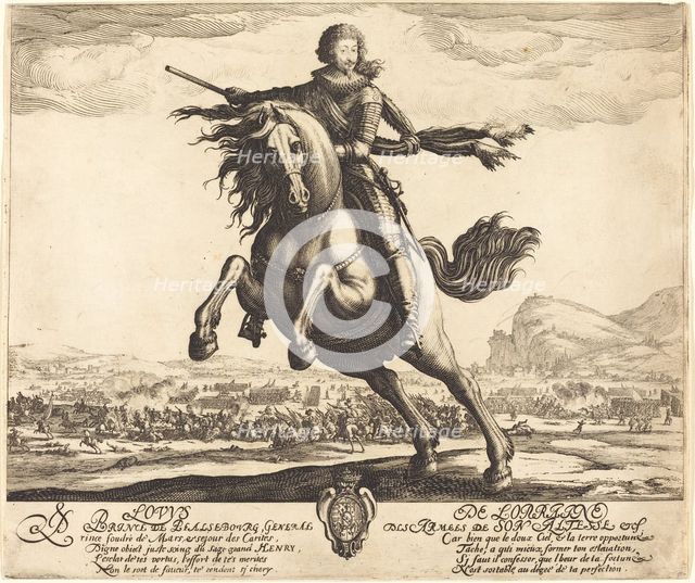 Louis de Lorraine, Prince of Phalsbourg, c. 1621/1623. Creator: Jacques Callot.