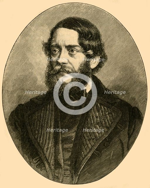 Louis Kossuth, Hungarian lawyer and politician, c1850s (c1890). Creator: Unknown.