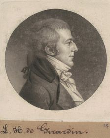 Louis Hue Girardin, 1807. Creator: Charles Balthazar Julien Févret de Saint-Mémin