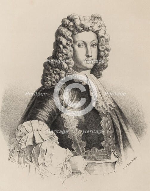 Louis I (1707-1724), eldest son of Philip V and Maria Luisa of Savoy, King of Spain in 1724, engr…