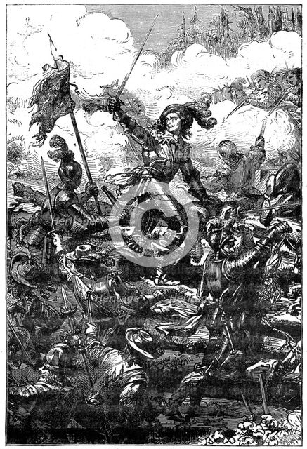 Louis II de Bourbon, Prince de Condé at the Battle of Freiburg, 1898. Artist: Unknown