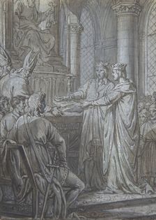Louis III et Carloman donnent aux eveques du Royaume l'assurance de leur Fidelite en 882, ca. 1791. Creator: Nicolas Lejeune