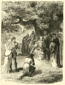 Louis IX, Dispensing Justice in the Forest of Vincennes (13th century), 1890. Creator: Unknown